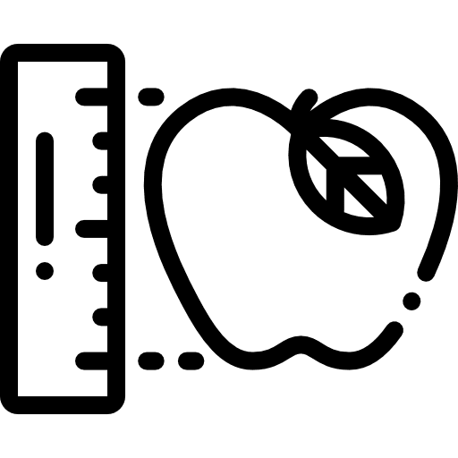 Measure ruler agriculture healthy icon Measure ruler agriculture healthy icon