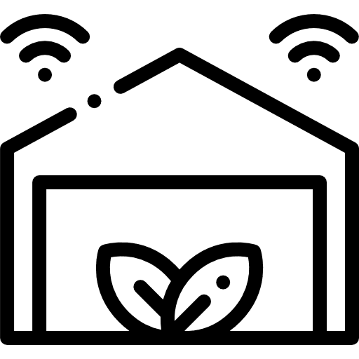 Warehouse agriculture smart farm signal icon Warehouse agriculture smart farm signal icon