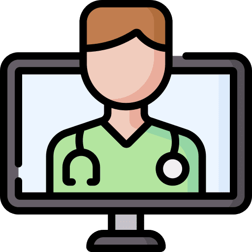 Doctor medical assistance website healthcare and medical icon
