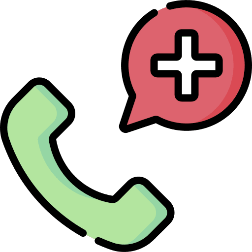 Emergency call healthy hospital appointment icon