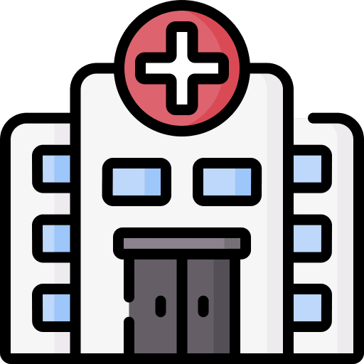 Hospital health clinic hospitals healthcare and medical icon