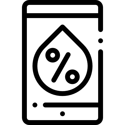 Water electronics percent interface icon Water electronics percent interface icon