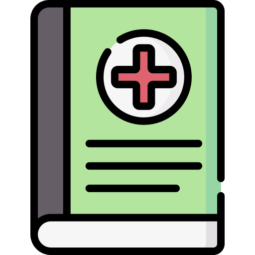 Medical book educational book manual book healthcare and medical icon Medical book educational book manual book healthcare and medical icon