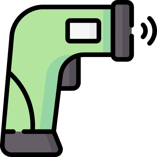 Thermometer healthcare and medical infrared thermometer icon Thermometer healthcare and medical infrared thermometer icon