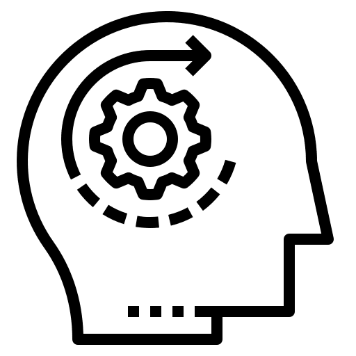 Logical thinking capability process smart icon