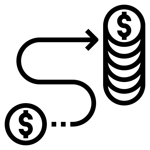 Money marketing growing investment icon Money marketing growing investment icon