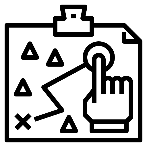 Tactic planning coaching tactic icon Tactic planning coaching tactic icon