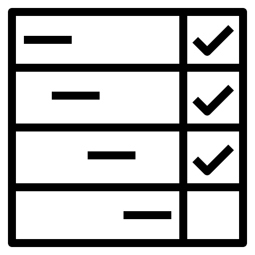 Task timeline checklist protocol icon Task timeline checklist protocol icon