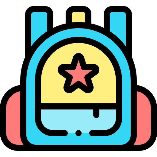 Backpack school bag backpack icon