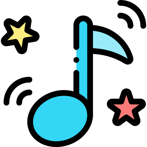 Music sound quaver star icon