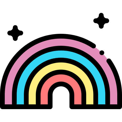 Rainbow spectrum rainbow nature icon