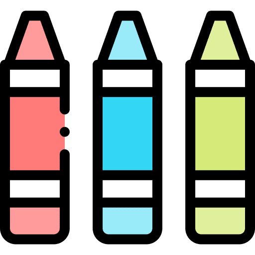 Crayon painting crayon education icon