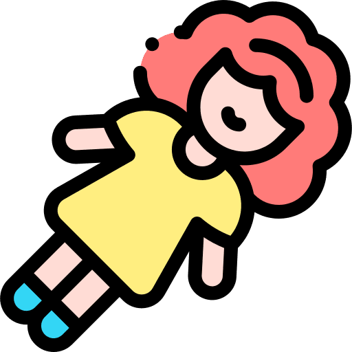 Doll doll girl baby toy icon