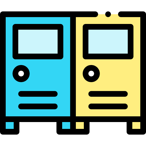 Locker cabinet furniture and household kindergarten icon
