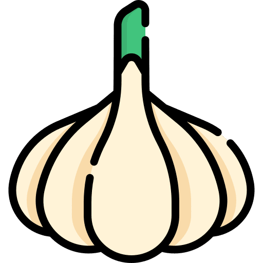 Garlic food and restaurant vegetable vegan icon