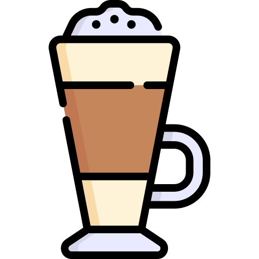 Latte macchiato latte macchiato caffeine beverage icon