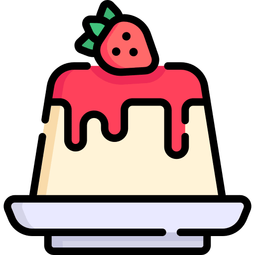 Panna cotta sweet nutrition italian food icon