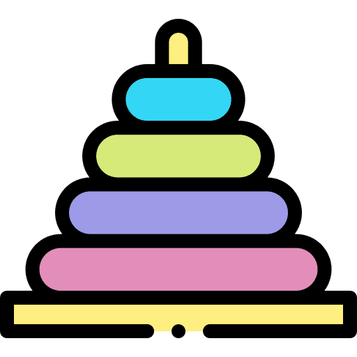 Pyramid rings kid and baby game icon