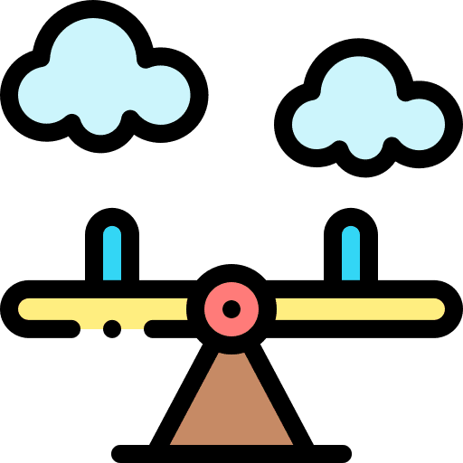 Seesaw fun amusement park seesaw icon