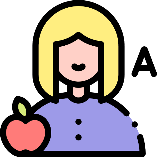 Teacher user blonde woman icon