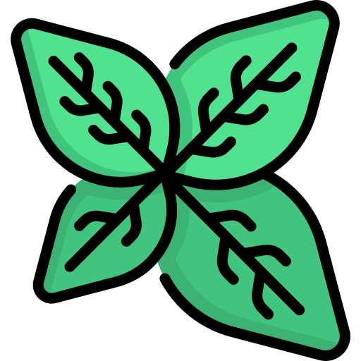 Basil herbs food and restaurant vegan icon