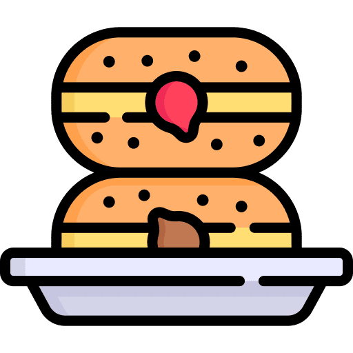 Bomboloni gastronomy food and restaurant italian food icon