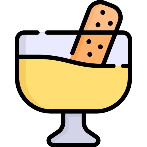 Eggnog cup food and restaurant gastronomy icon