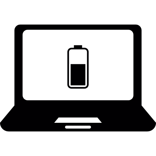 Laptop charging status computing monitor icon