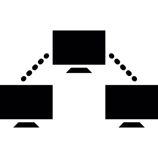 Network office screens networking icon