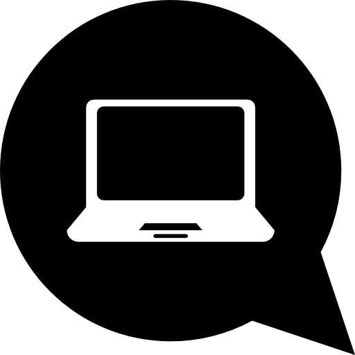 Speech computer screen portable icon