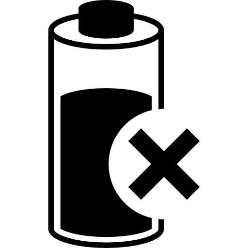 Battery battery level cancel interface icon