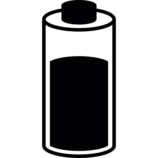 Battery charge interface battery level icon