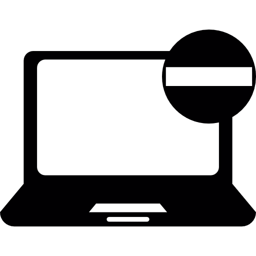 Laptop cancel computer portable icon