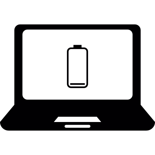 Laptop computer screen battery icon