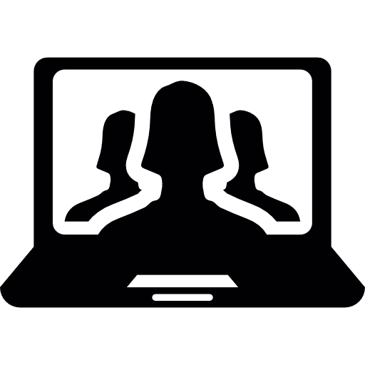 Laptop group monitor screen icon