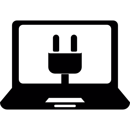 Laptop portable charging screen icon