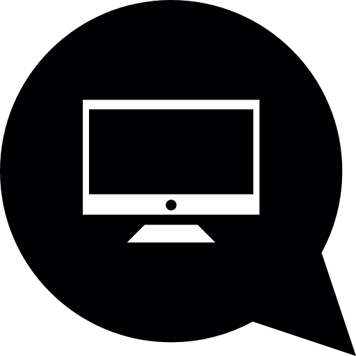 Laptop screen social portable icon