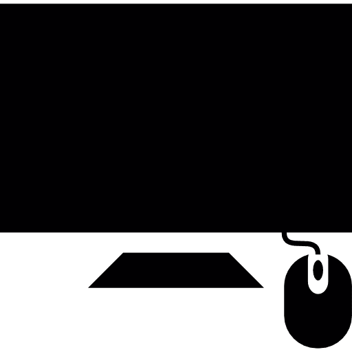 Monitor computing tv mouse clicker icon