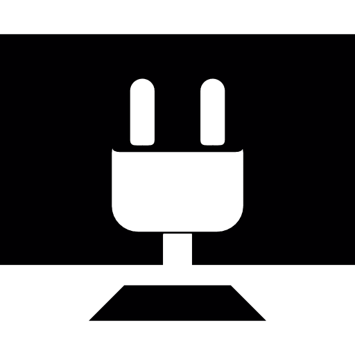 Screen charging plug computing icon