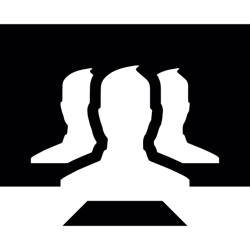 Screen group social network technology icon