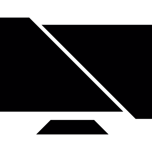 Broken screen monitor computer technology icon