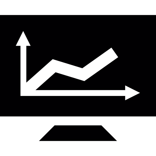 Screen monitor stats television icon