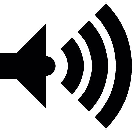 Speaker volume musical interface icon