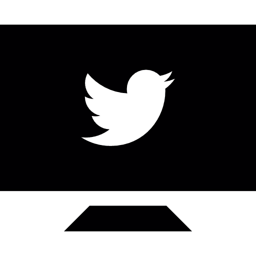 Twitter interface television screen icon