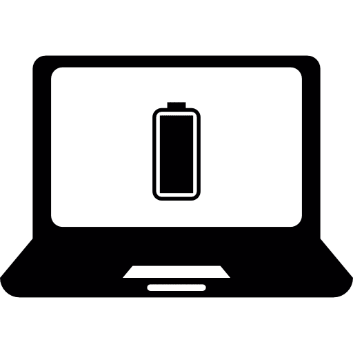 Laptop battery screen monitor icon