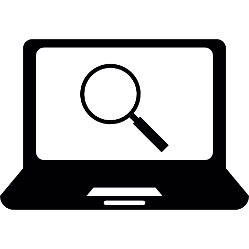 Laptop computing search computer icon