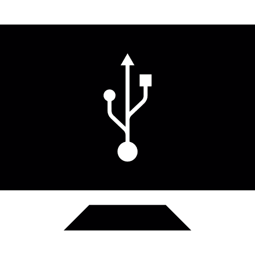 Screen monitor usb television icon