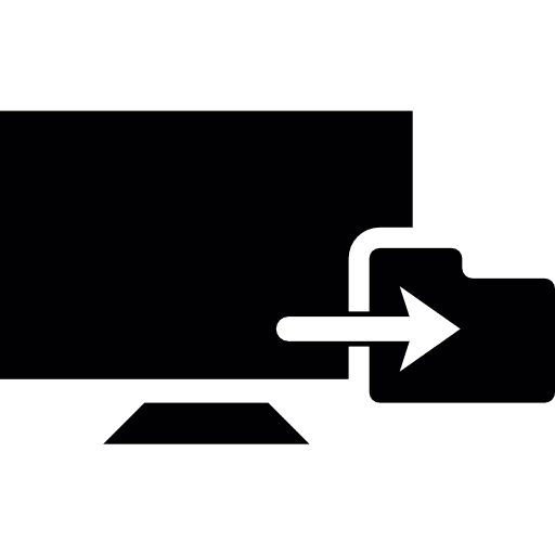 Export folder computer interface monitor icon