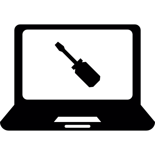 Laptop screwdriver computer repair icon