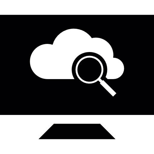 Screen monitor computer loupe icon